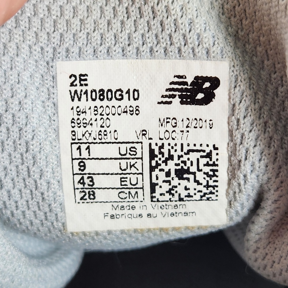 New Balance Fresh Foam 1080 v10 Womens 11 2E Wide Grey Blue Running W1080G10 - Picture 6 of 8